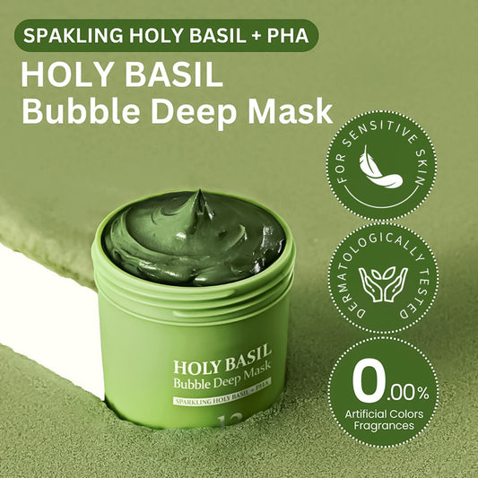 Masque à l'argile à bulles carbonatées pour un nettoyage en profondeur et l'élimination des points noirs