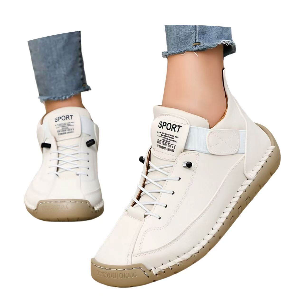 Chaussures plates décontractées pour femmes cousues à la main