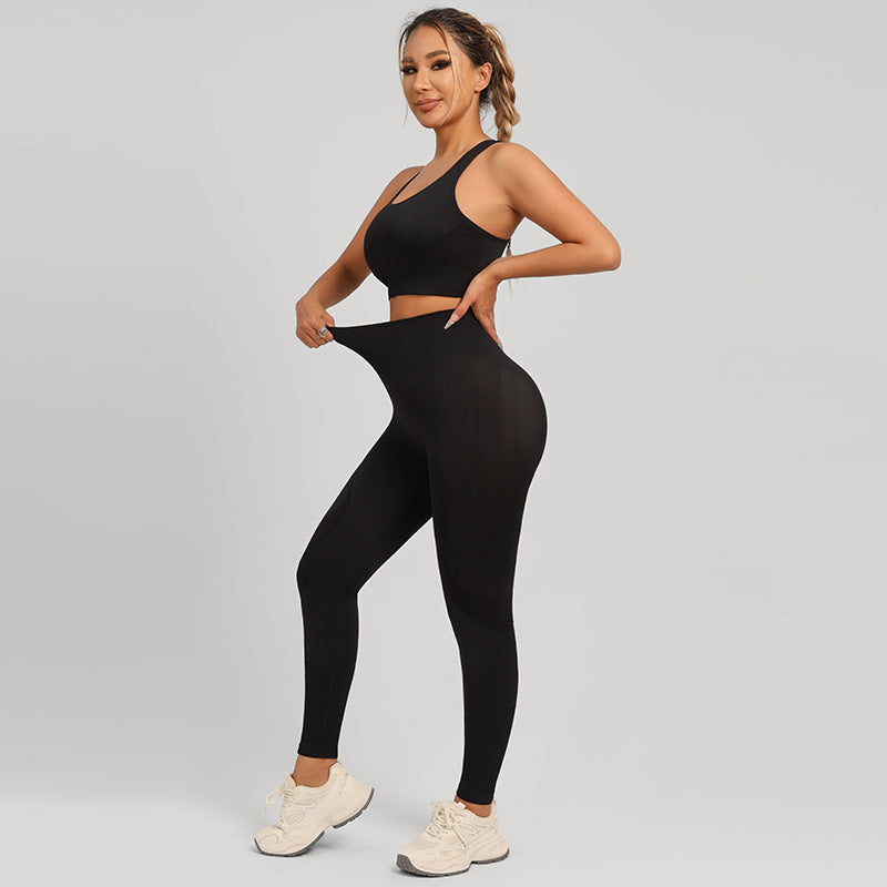Ensemble soutien-gorge de sport dos croisé et short