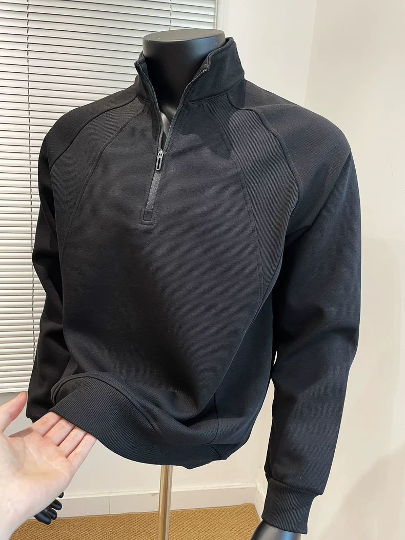 Sweat-shirt à demi-fermeture éclair pour hommes