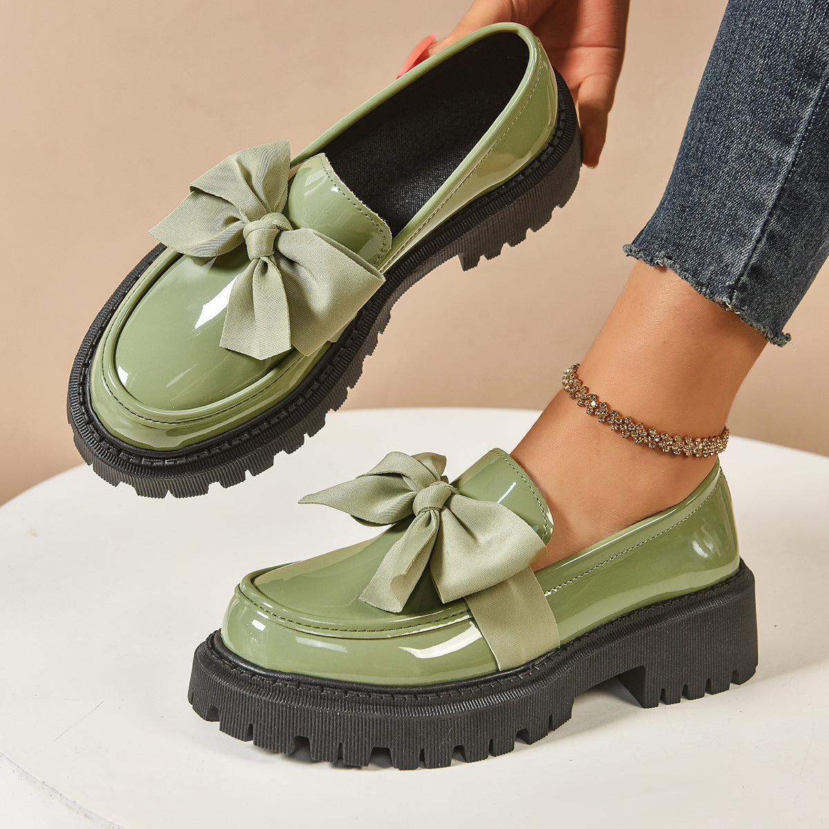 Mocassins à nœud papillon pour femmes