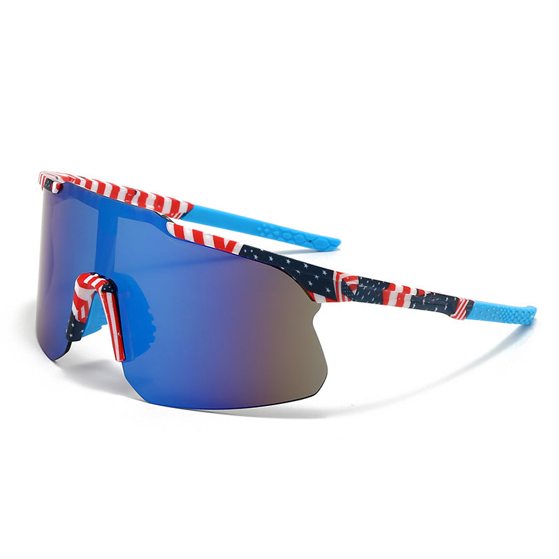 Lunettes de soleil protectrices UV400 à demi-monture pour les sports de plein air