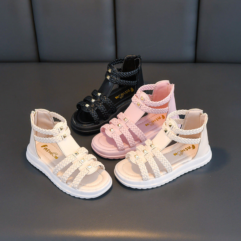 Sandales romaines ouvertes pour filles