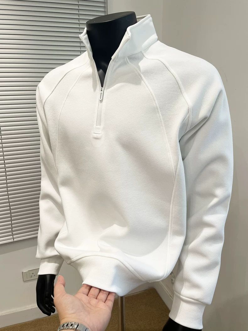 Sweat-shirt à demi-fermeture éclair pour hommes