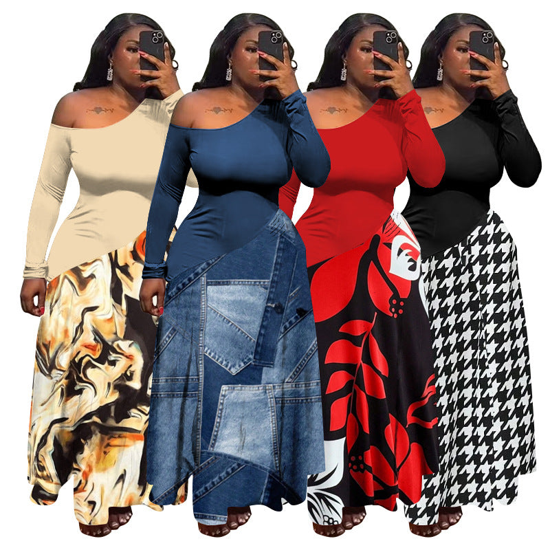 Robe à jupe ample
