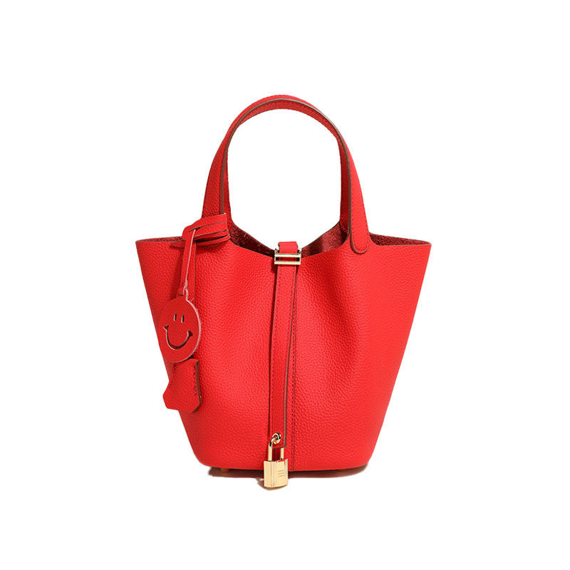 Sac seau en cuir pour femme