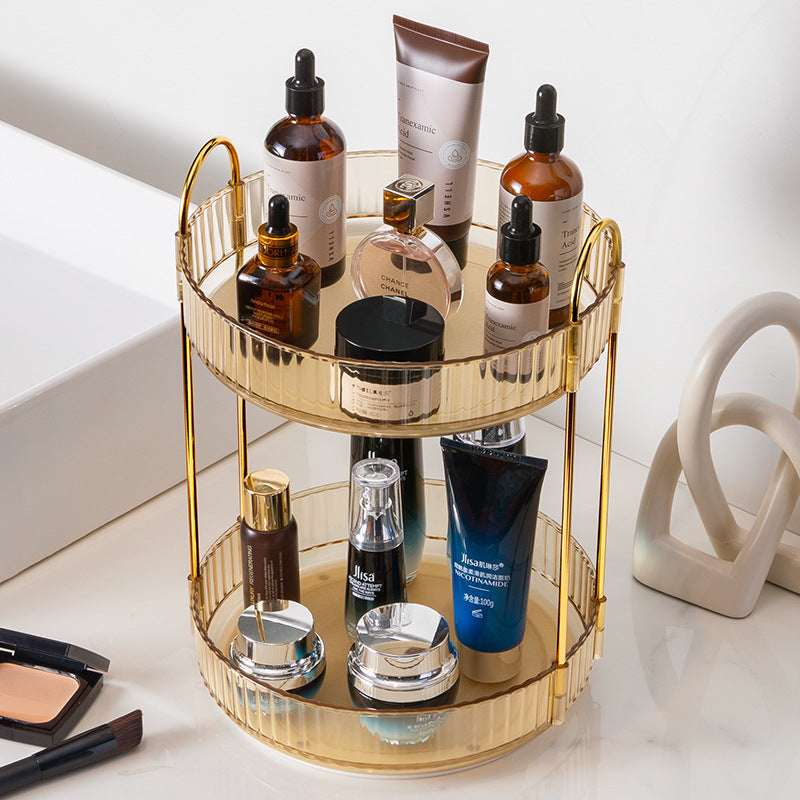 Boîte de rangement pour cosmétiques à disque rotatif