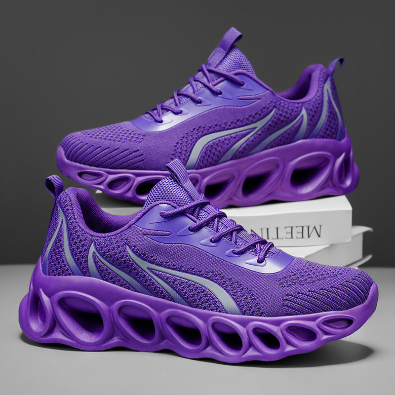Chaussures de sport décontractées respirantes avec design flammes