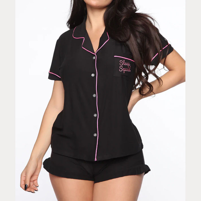 Ensemble pyjama décontracté pour femmes à manches courtes