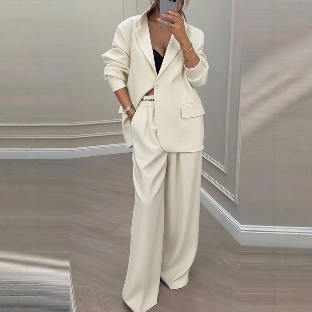 Blazer pour femmes et pantalon large