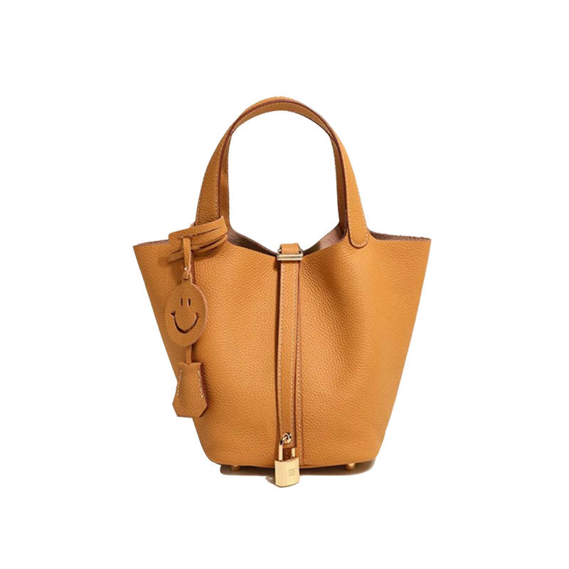 Sac seau en cuir pour femme