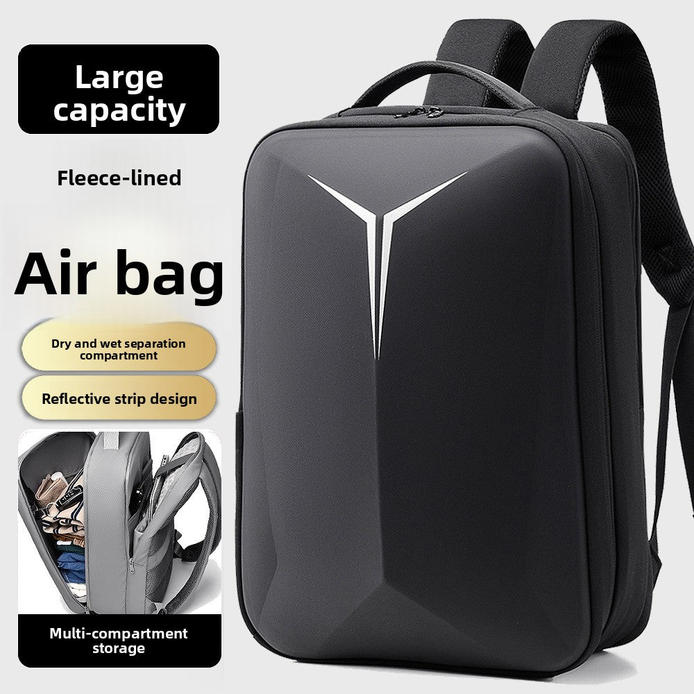 Sac à dos d’ordinateur portable à coque rigide avec bandes réfléchissantes