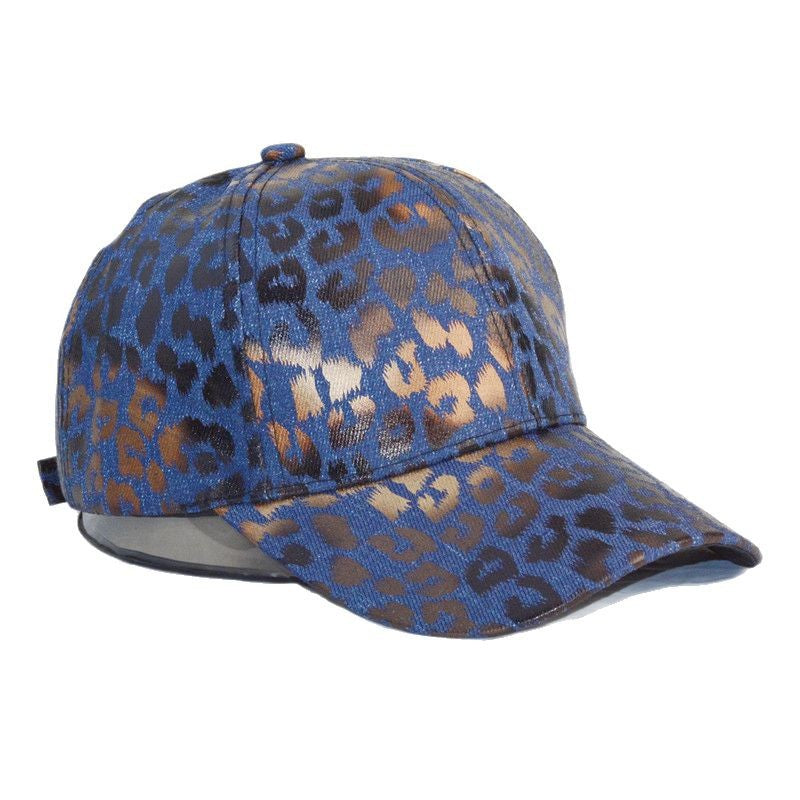Retro Baseball Cap with Leopard Print