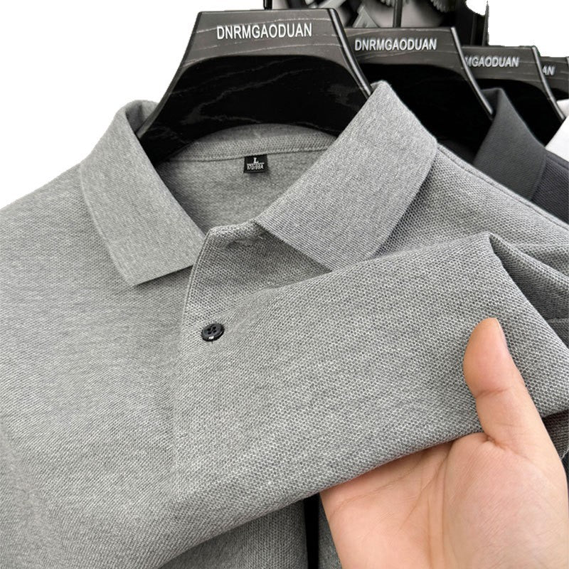 Polo homme en coton à manches courtes, haut décontracté
