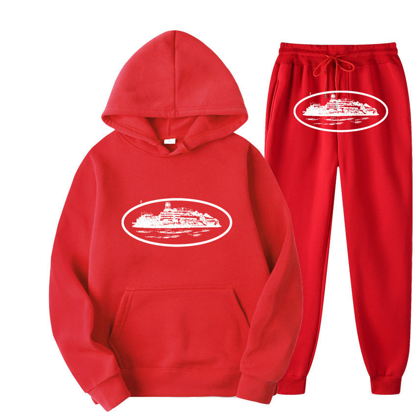 Ensemble sweat à capuche ample pour tenue de rue tendance