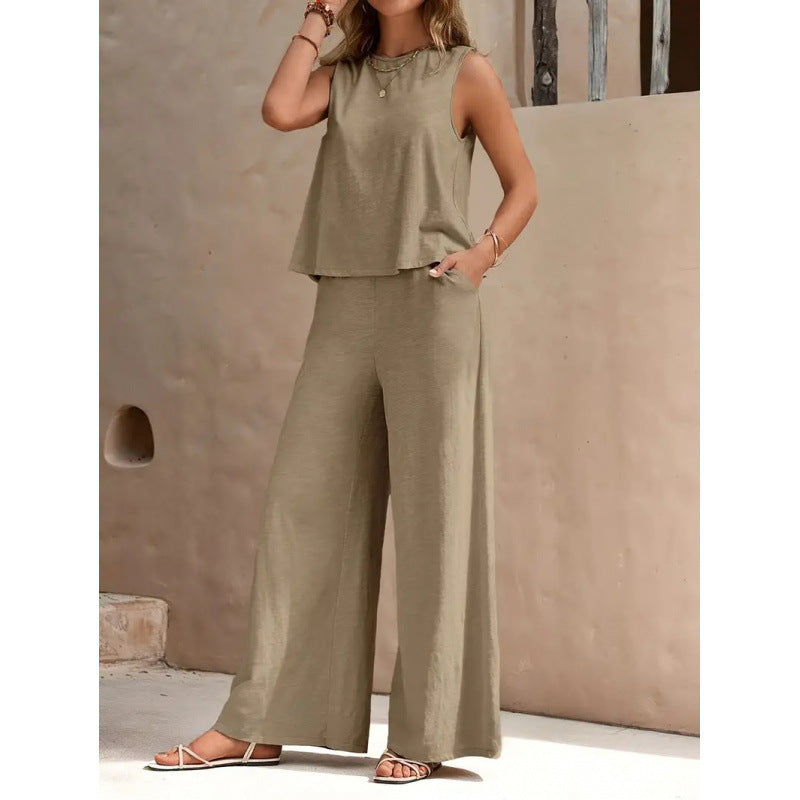 Ensemble pour femmes composé d'un gilet et d'un pantalon
