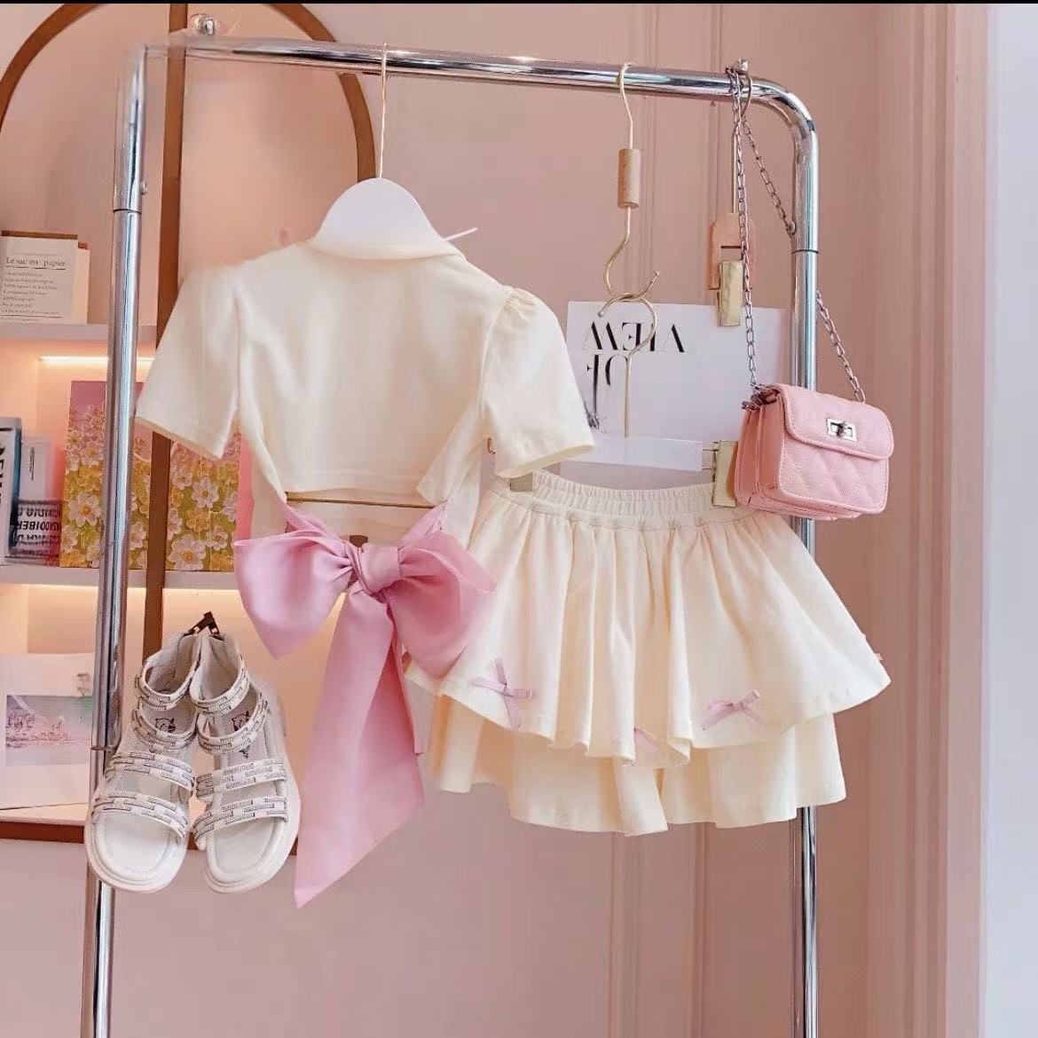 Ensemble deux pièces robe de princesse d'été