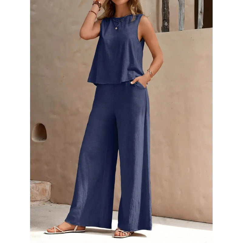 Ensemble pour femmes composé d'un gilet et d'un pantalon