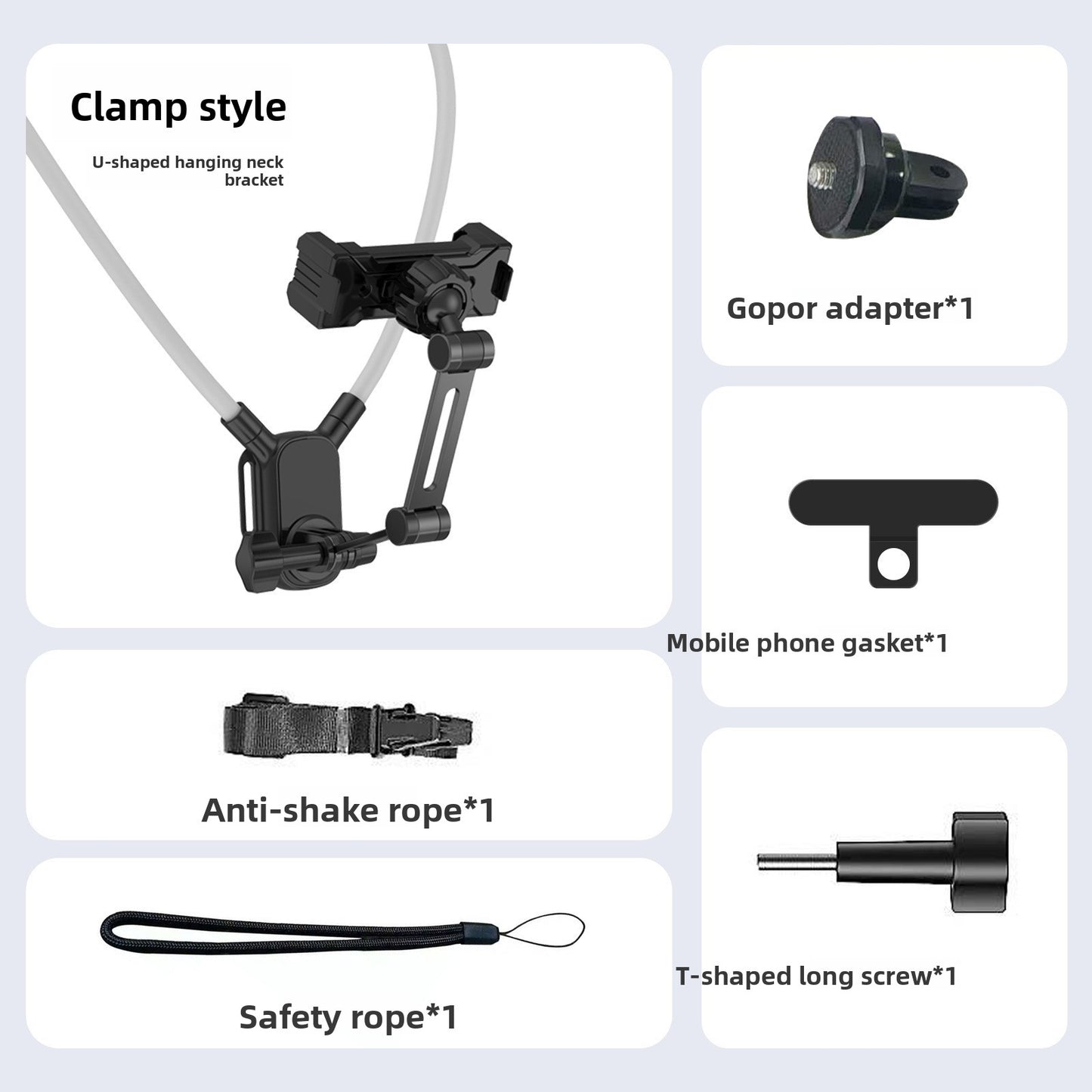 Support magnétique pour cou pour caméra d’action et téléphone