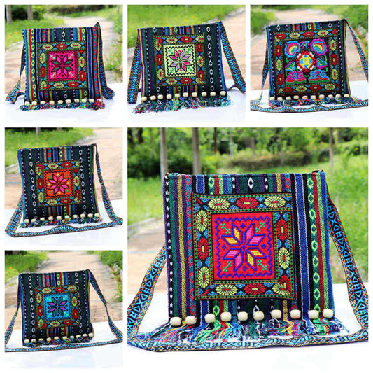 Sac bandoulière ethnique du Yunnan tissé à la main avec broderie