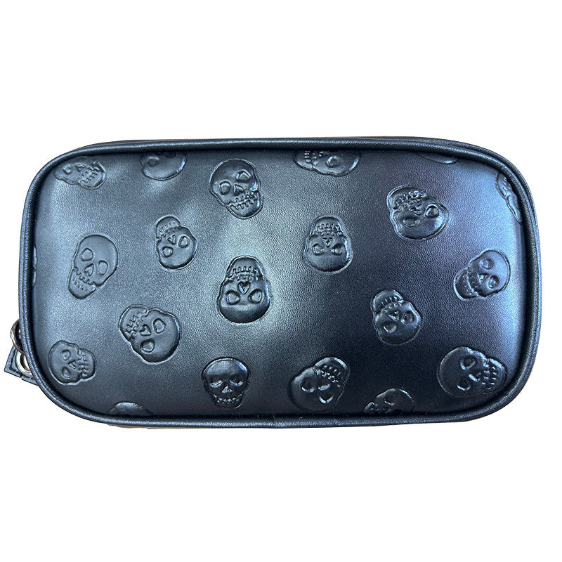 Sacoche de téléphone style punk pour homme avec emplacements pour cartes