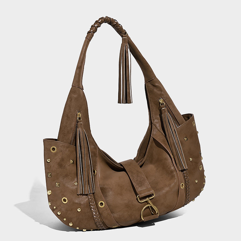 Sac bandoulière rétro en cuir PU
