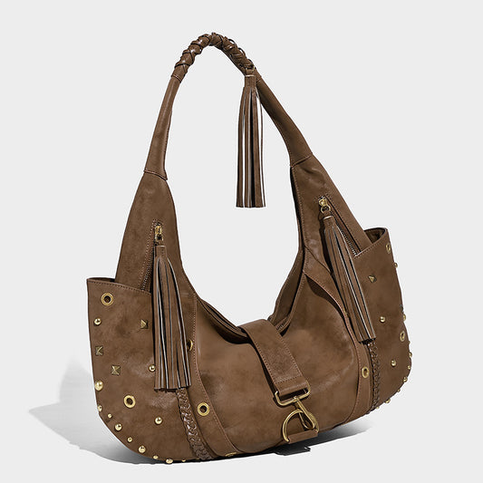 Sac bandoulière rétro en cuir PU