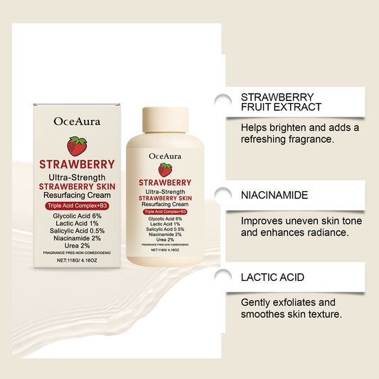 Crème hydratante pour la peau à la fraise