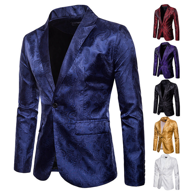 Veste de costume pour homme Slim Fit à simple bouton