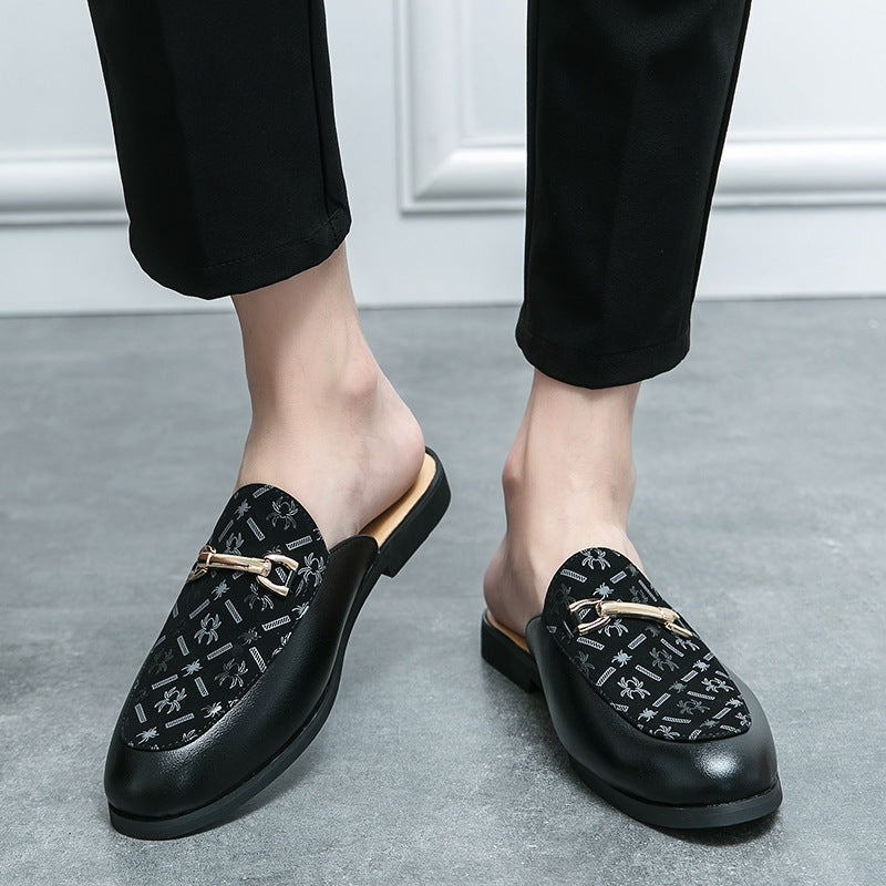 Chaussures pour hommes respirantes, à petit talon et arrivant à la cheville
