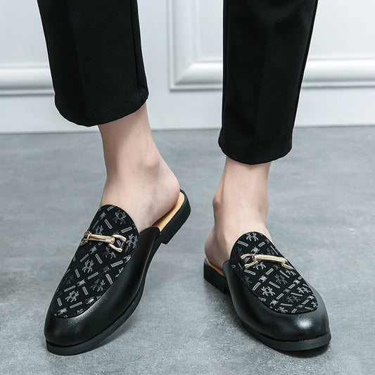 Chaussures pour hommes respirantes, à petit talon et arrivant à la cheville