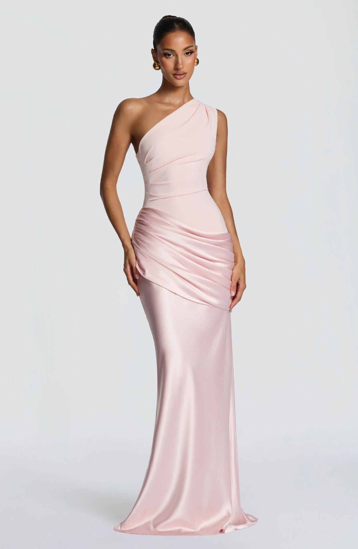 Robe ajustée rétro drapée