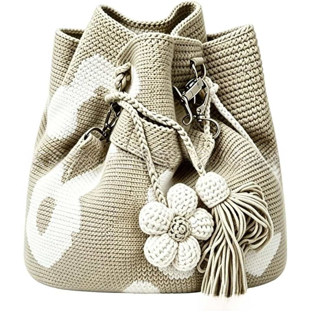 Sac fourre-tout floral au crochet fait main