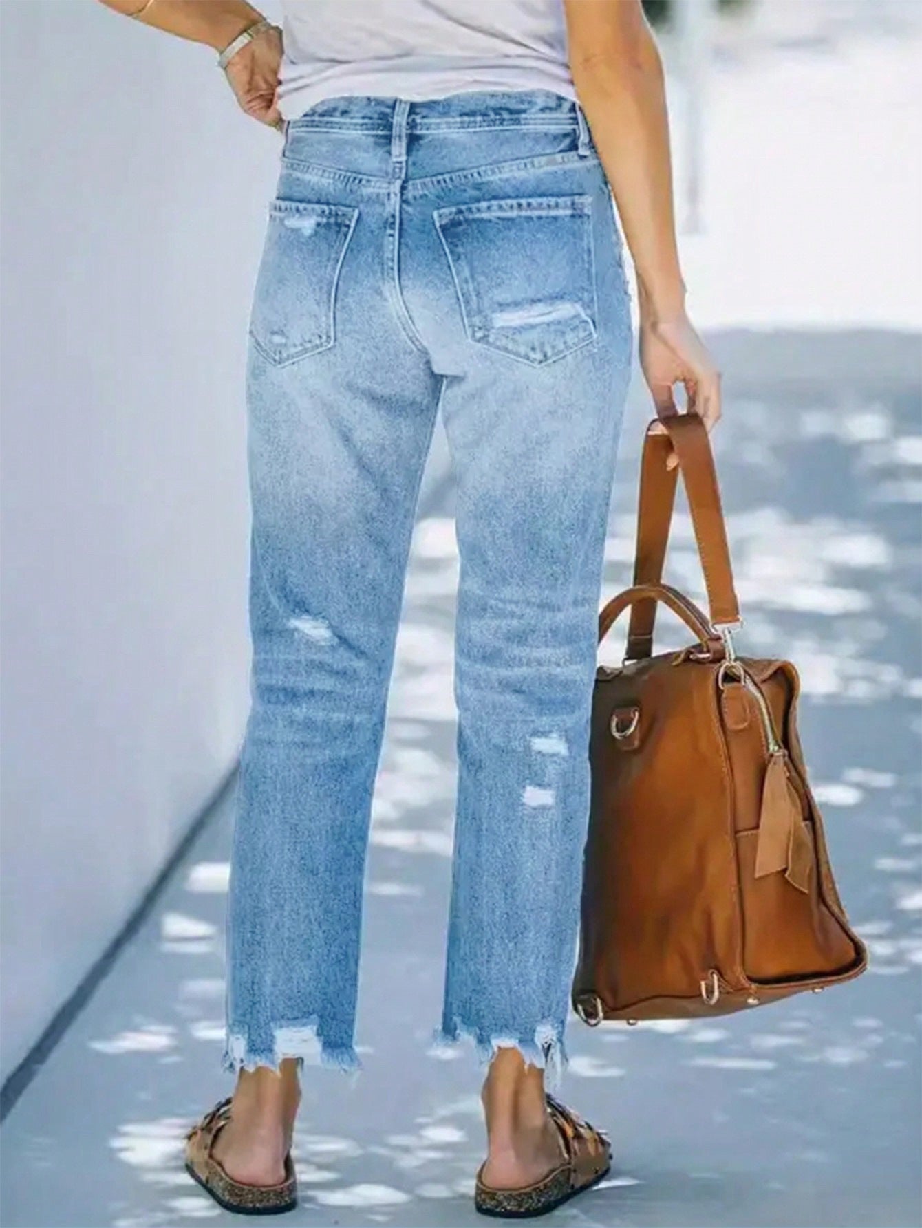 Jeans taille droite