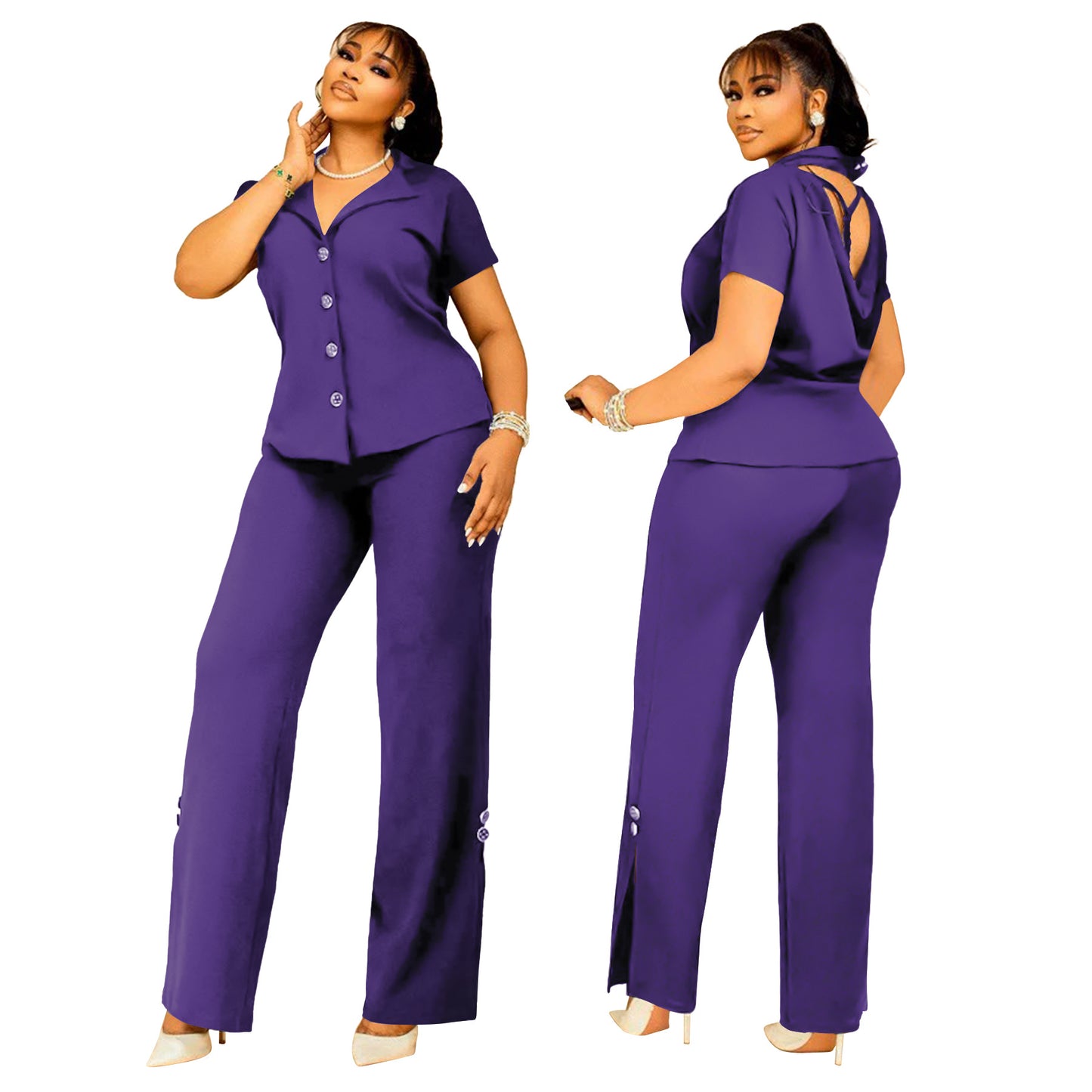 Habit :Ensemble deux pièces décontracté pour femme