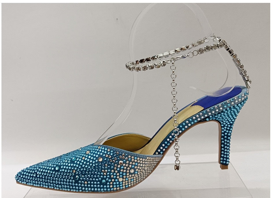 Chaussures de soirée à talons aiguilles en cristal pour femmes