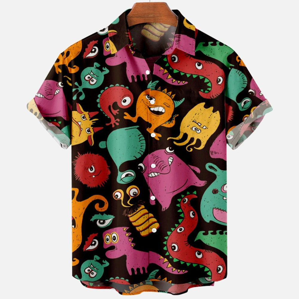 Chemise vintage pour homme à manches courtes