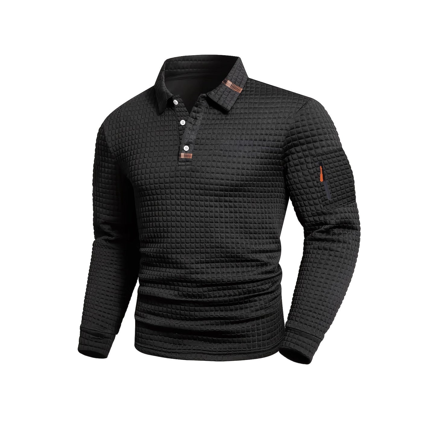 Polo patchwork en damier pour hommes