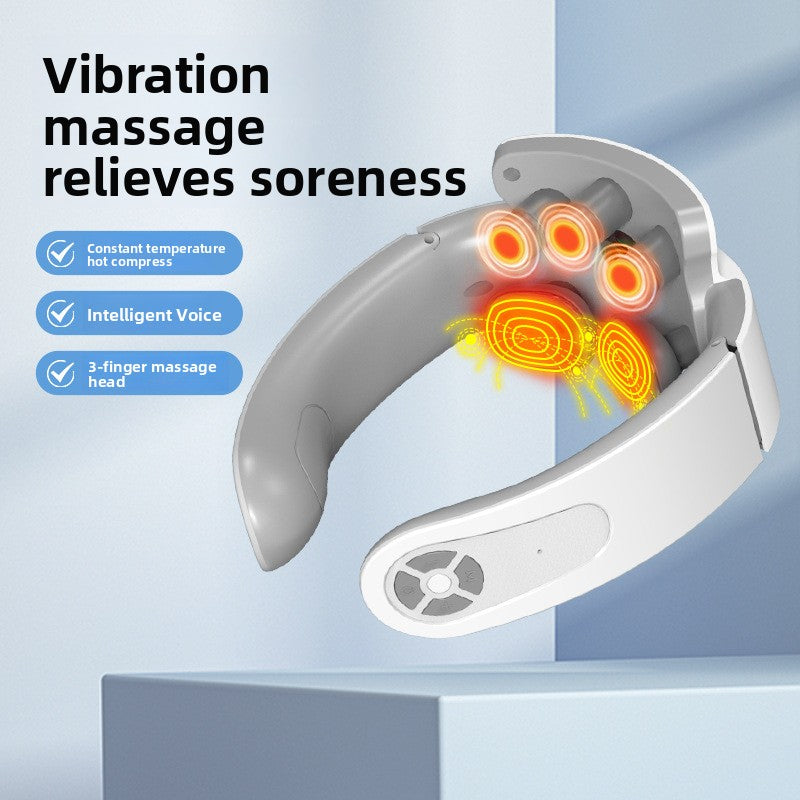 Appareil de massage cervical portable avec fonction chauffante et électrothérapie