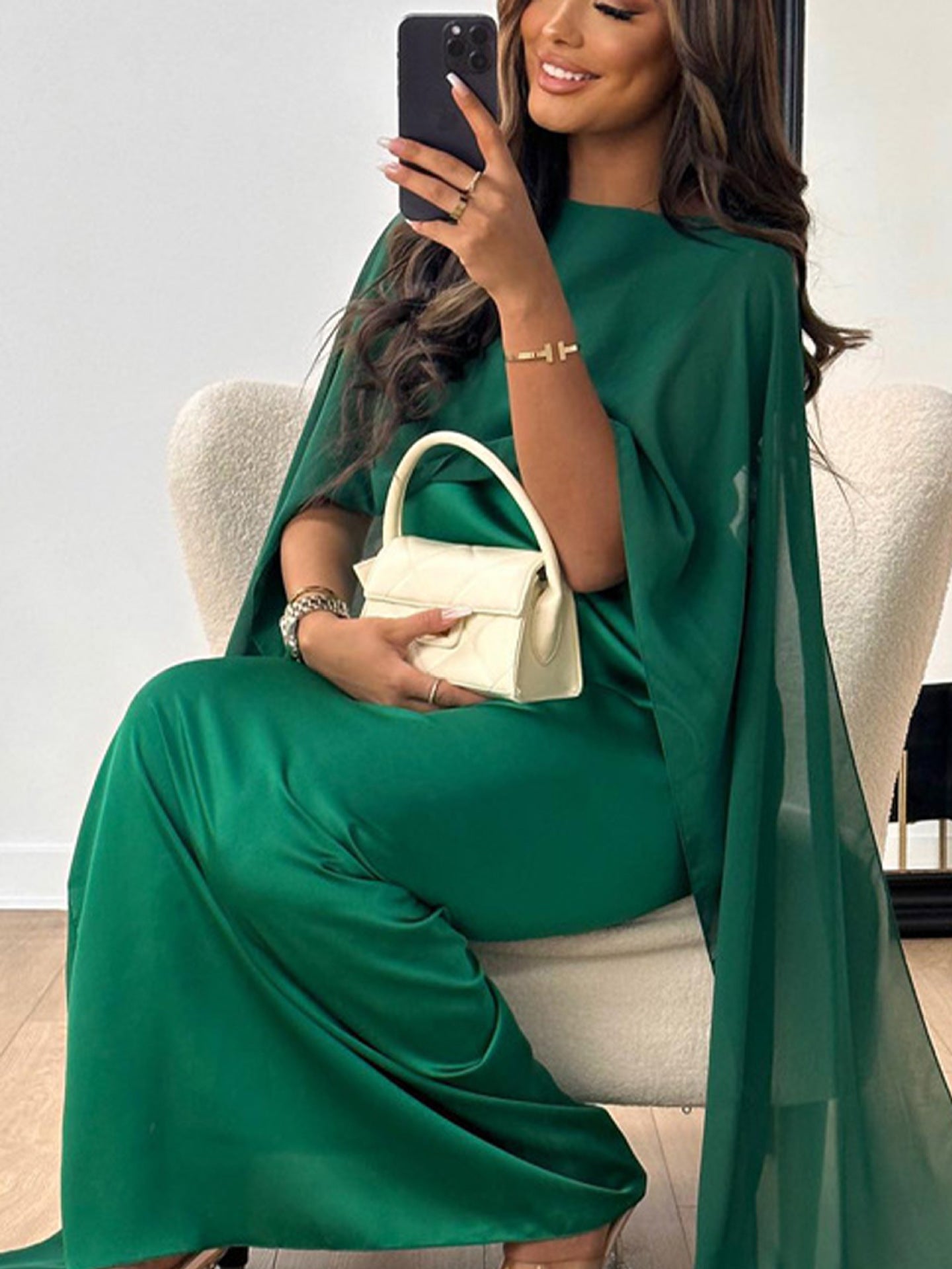 Robe plissée en chiffon élégante