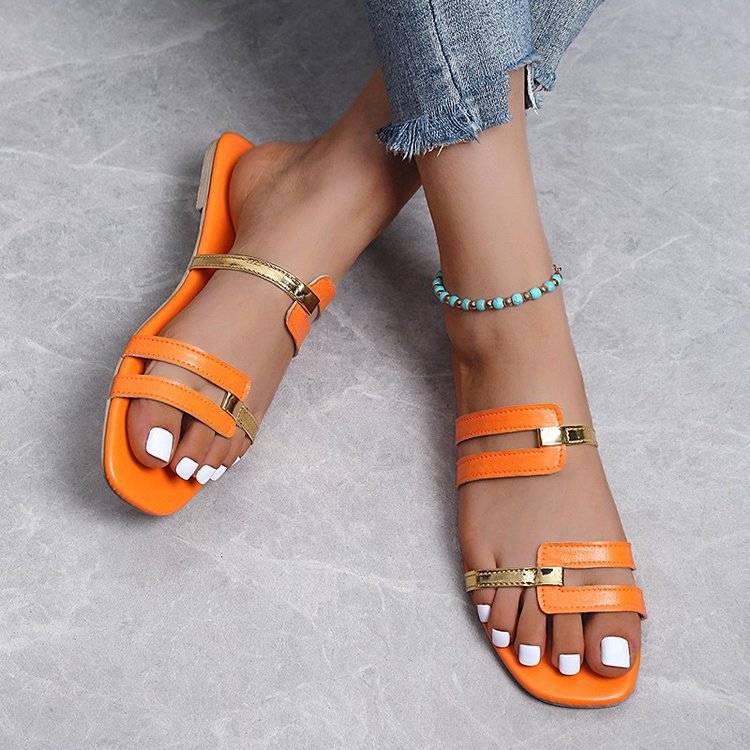 Chaussons plats à enfiler pour femmes