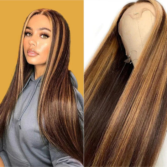 Perruque en cheveux humains � dentelle frontale lisse