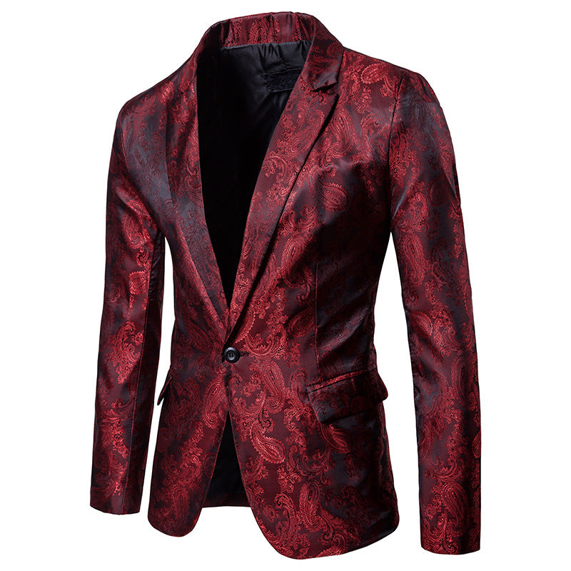 Veste de costume pour homme Slim Fit à simple bouton