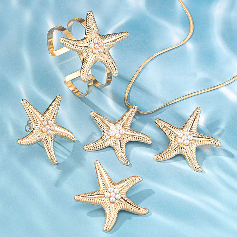 Bijoux en perles artificielles étoile de mer