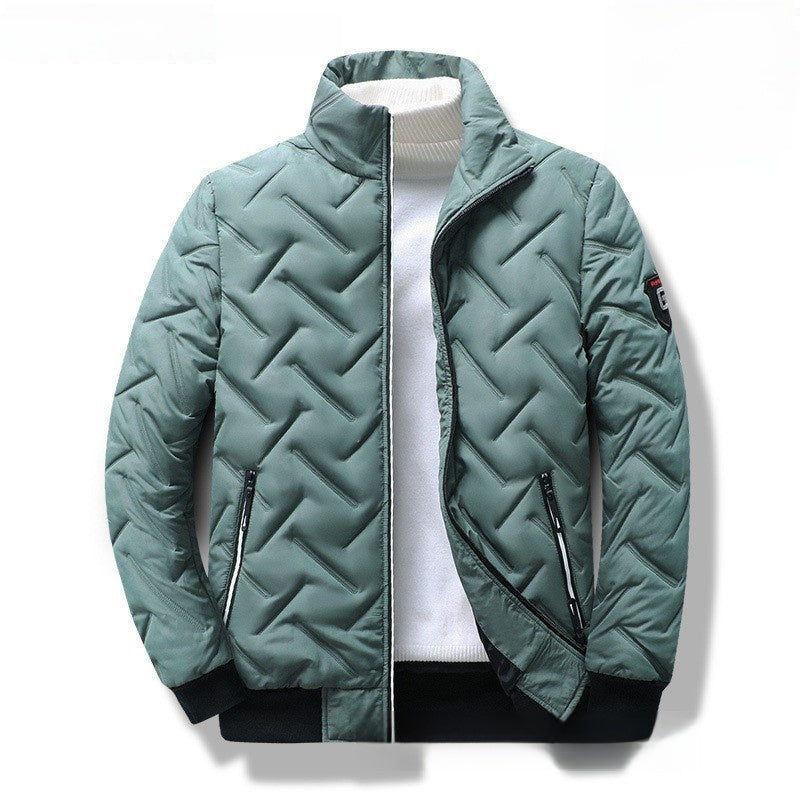 Veste légère en coton pour hommes avec col montant