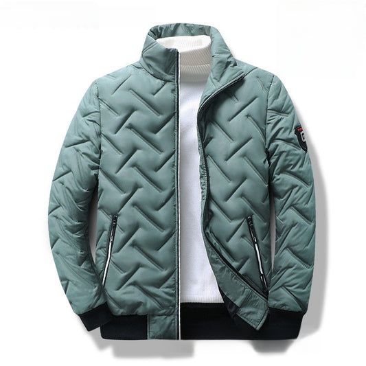 Veste légère en coton pour hommes avec col montant