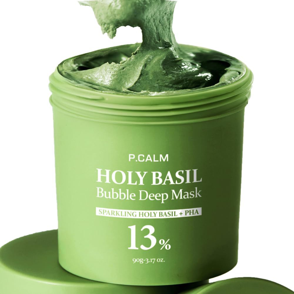 Masque pétillant à bulles au basilic sacré