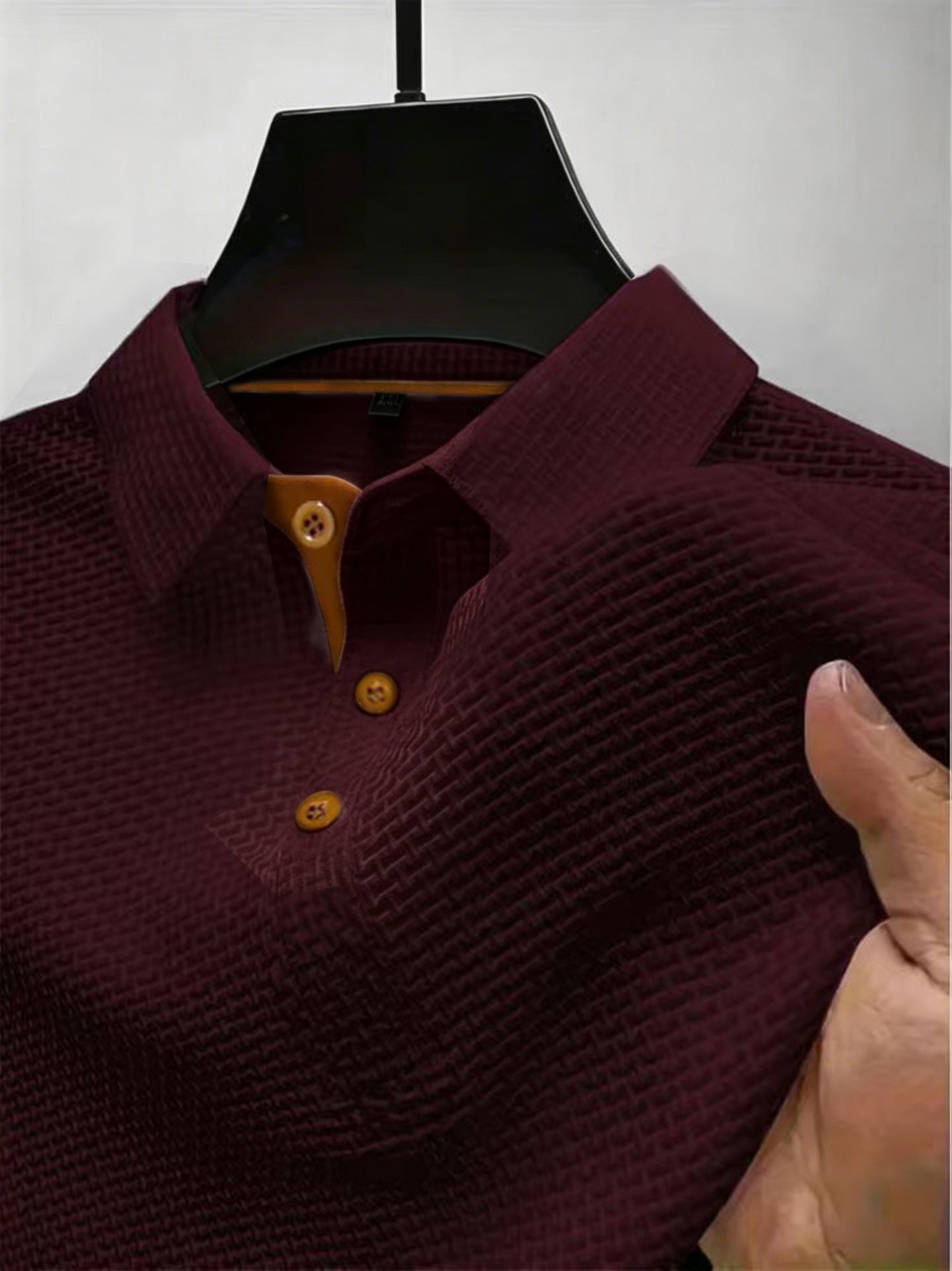 T-shirt à manches courtes en soie glacée pour homme, col rond, couleur unie d'été