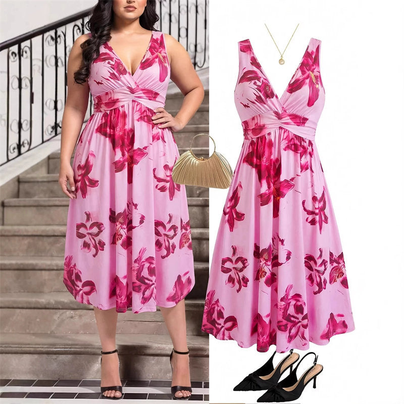 Robe Débardeur Tricotée Plissée à Taille Élégante pour Femme