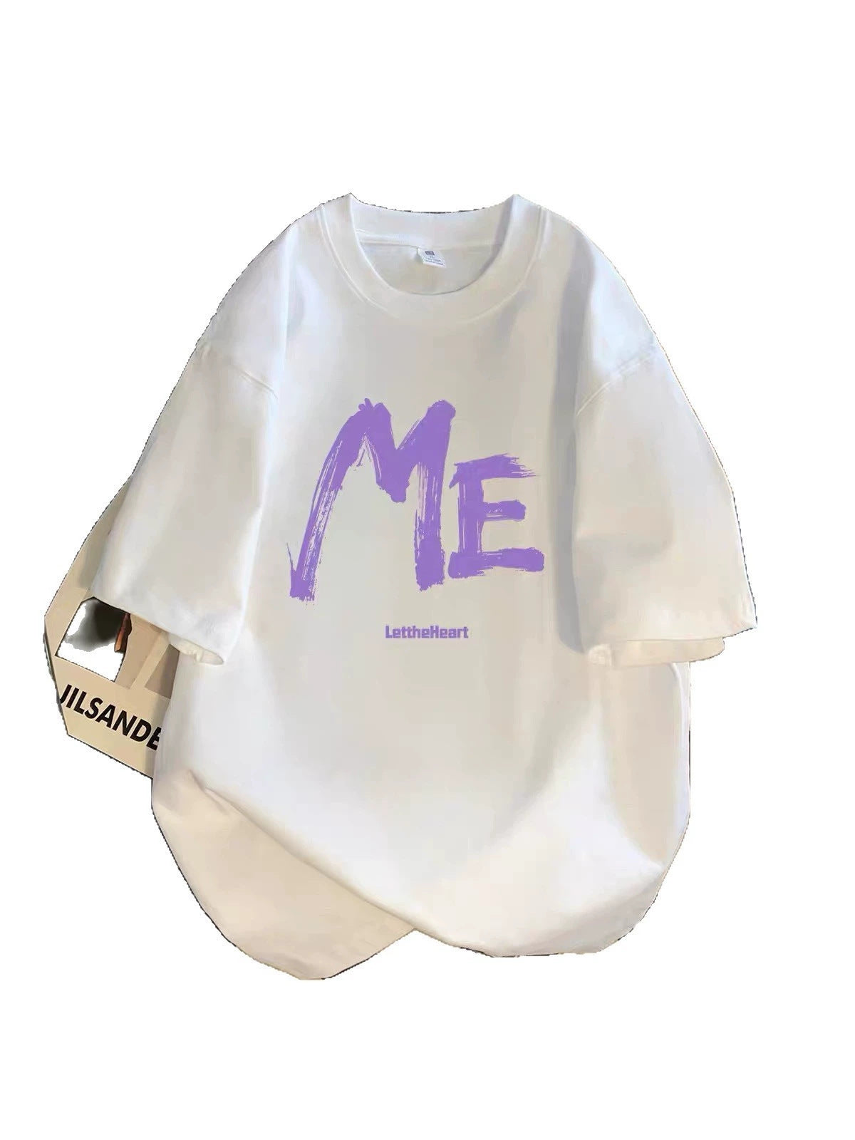T-shirt à col rond en coton épais